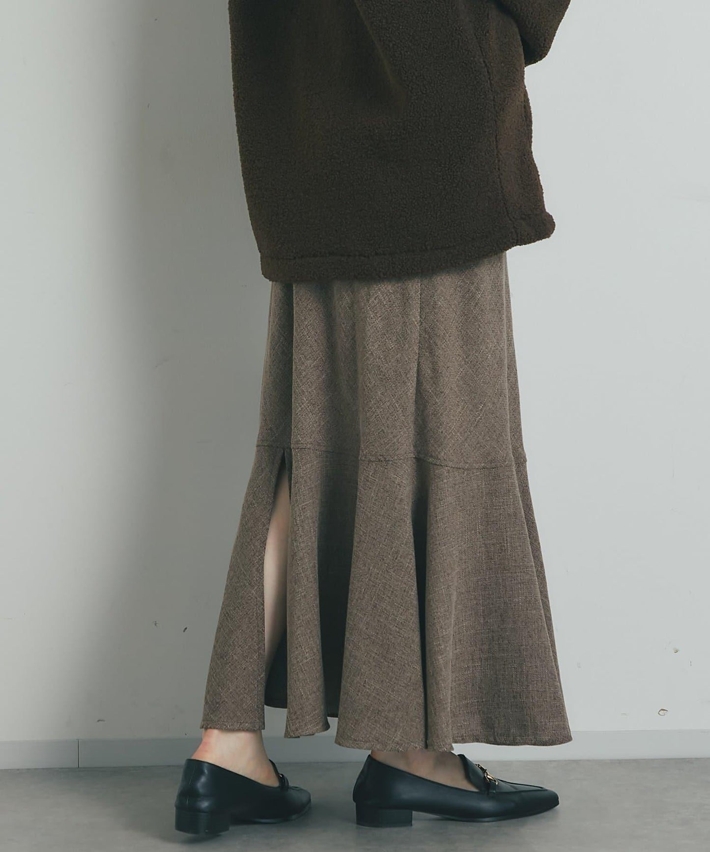 【有小個子尺碼・美麗剪裁】後開衩美人魚長裙