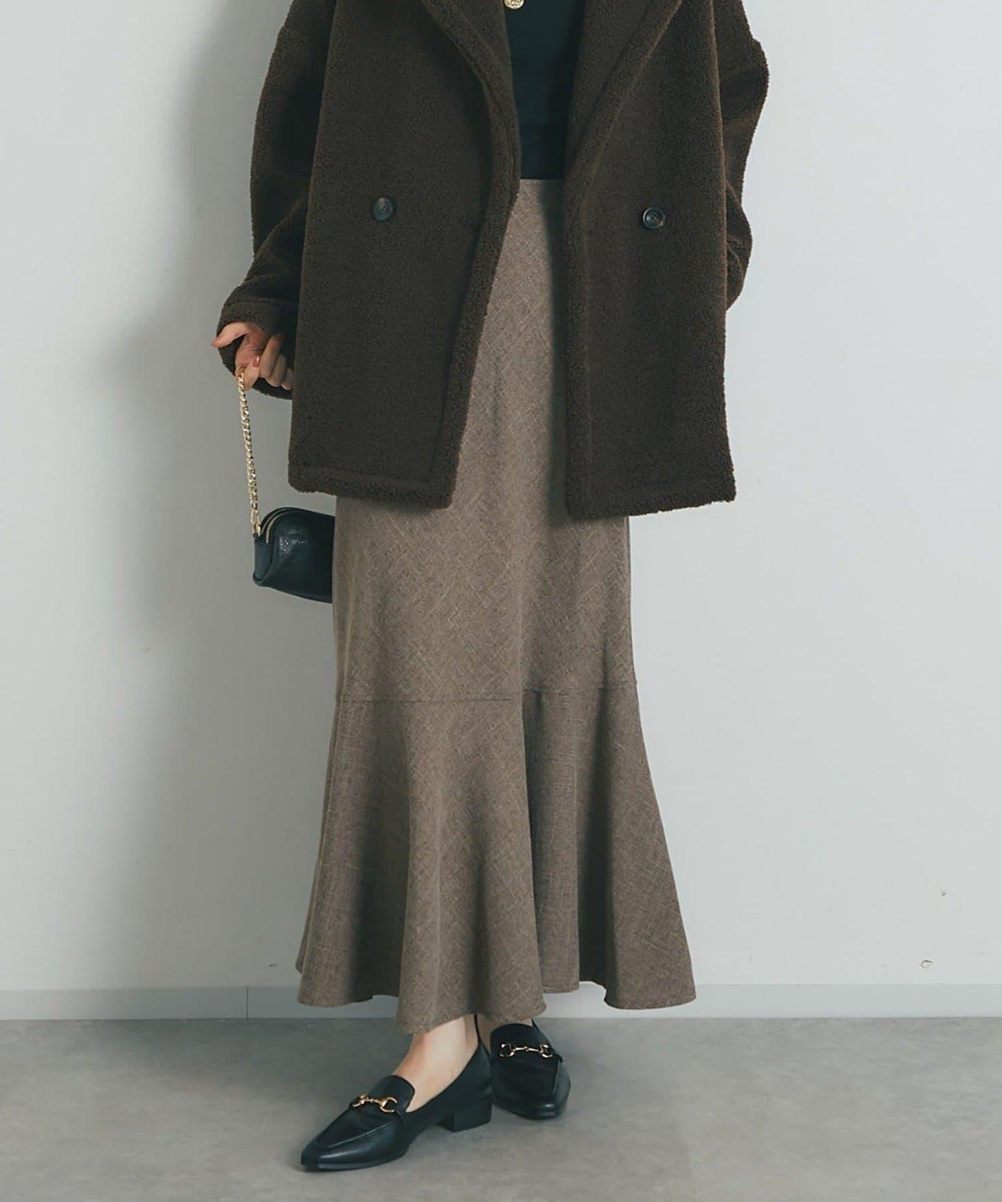 【有小個子尺碼・美麗剪裁】後開衩美人魚長裙