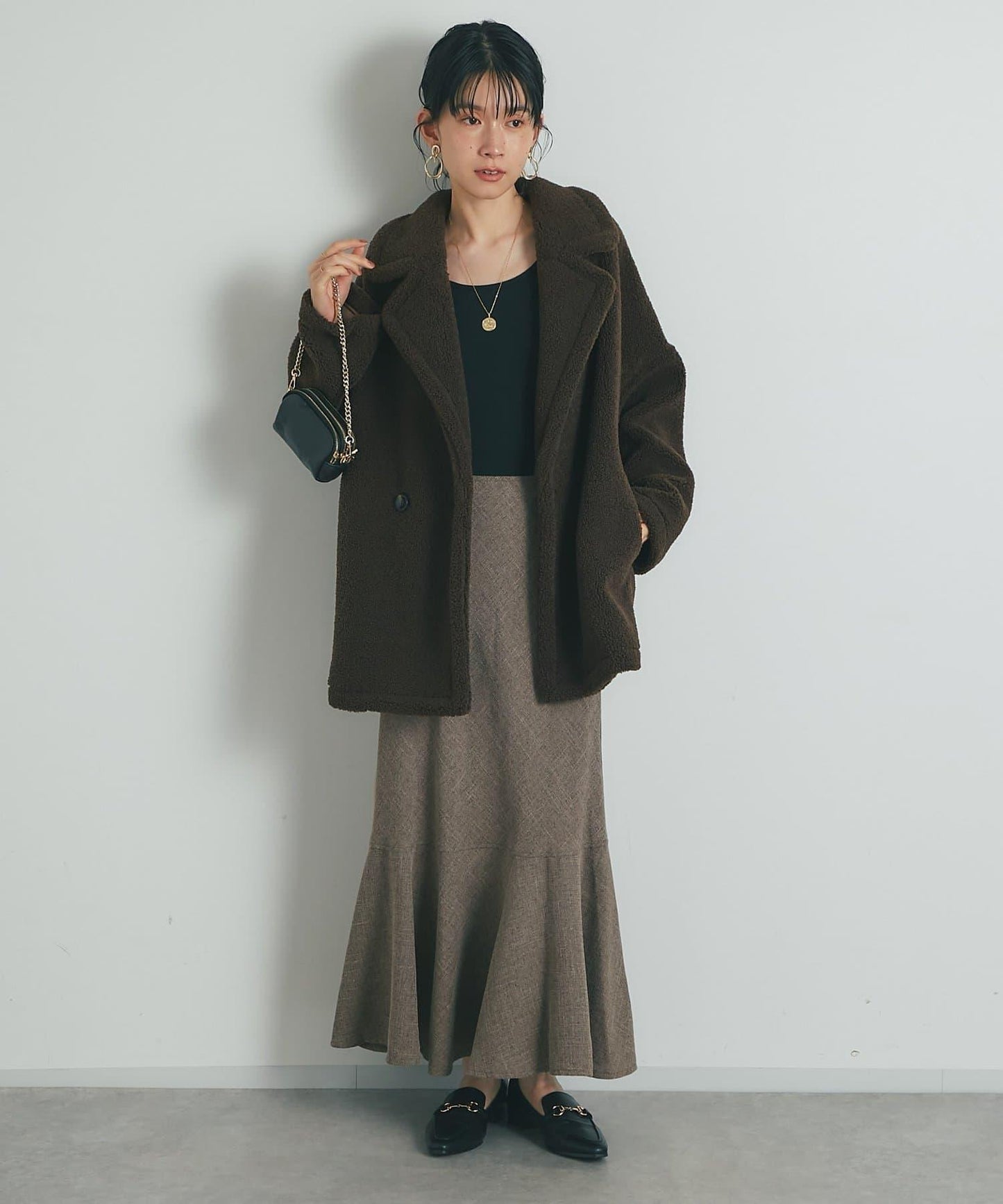 【有小個子尺碼・美麗剪裁】後開衩美人魚長裙