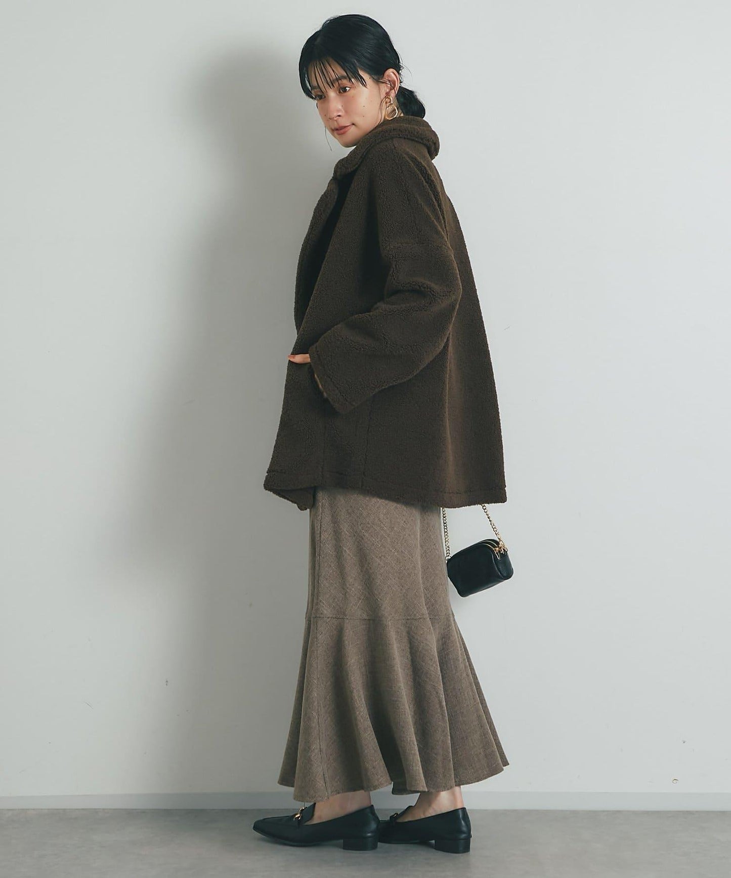 【有小個子尺碼・美麗剪裁】後開衩美人魚長裙