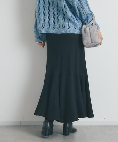 【有小個子尺碼・美麗剪裁】後開衩美人魚長裙