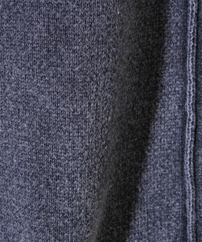 【縫製工藝展現主角細節】正面拼接圓領針織衫 酸洗工藝