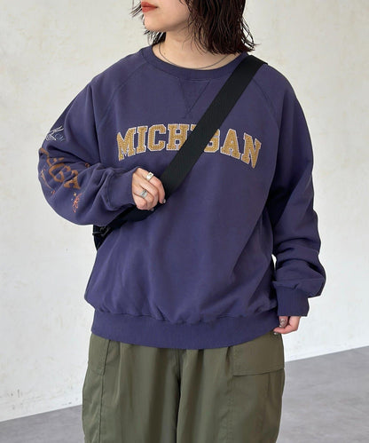 塗鴉刺繡學院風標誌衛衣