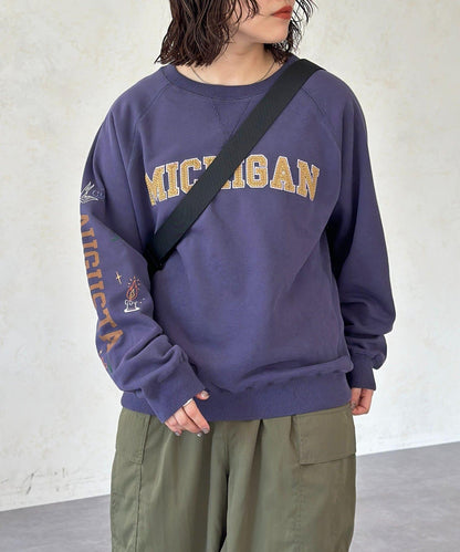 塗鴉刺繡學院風標誌衛衣