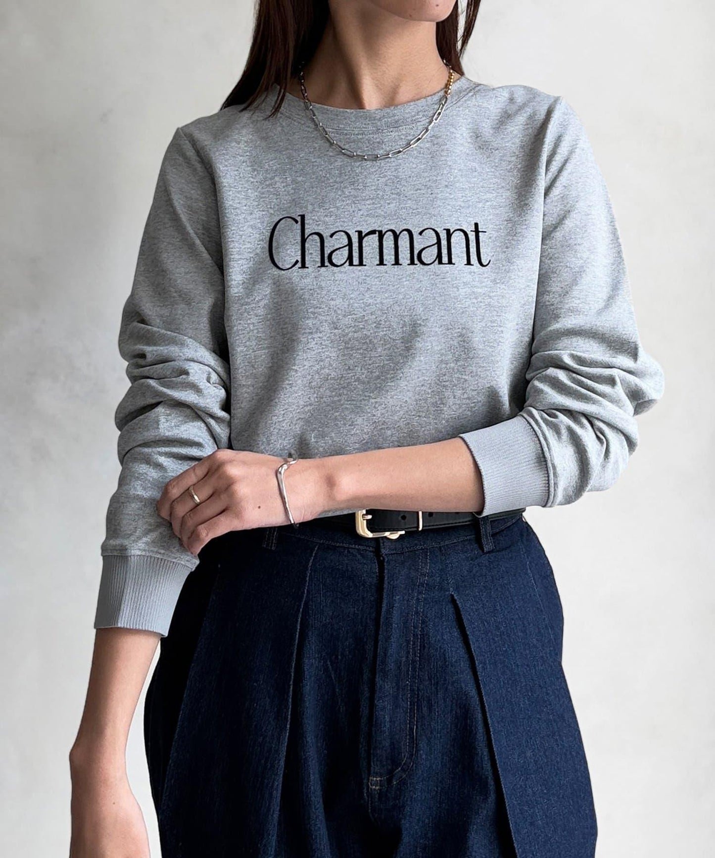 【防潑水加工】トリケア標誌印花長袖T恤