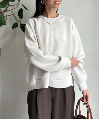 輕量粘合落肩套頭衫