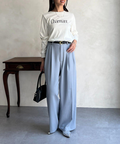 【防潑水加工】トリケア標誌印花長袖T恤