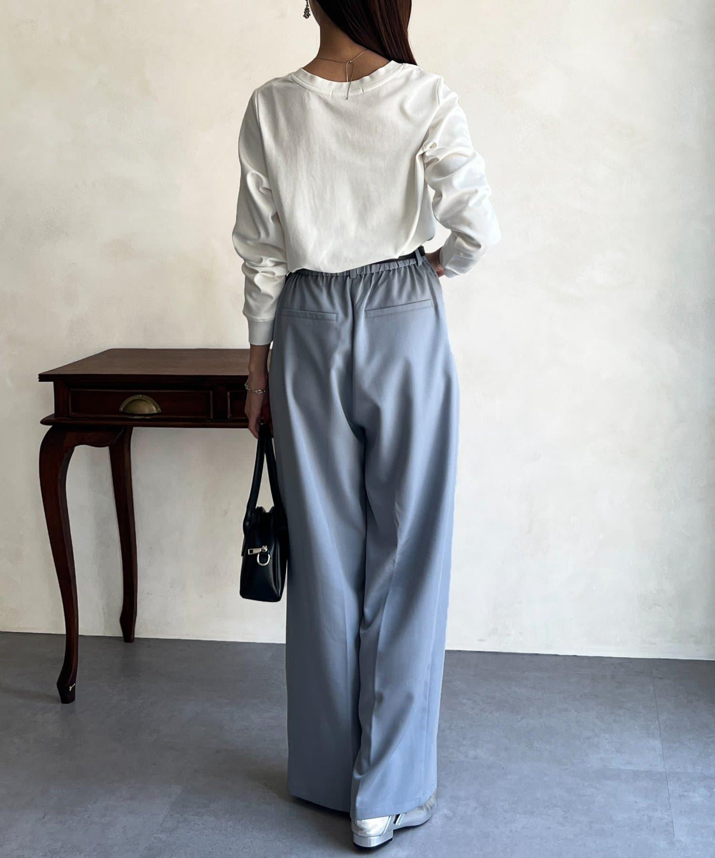 【防潑水加工】トリケア標誌印花長袖T恤