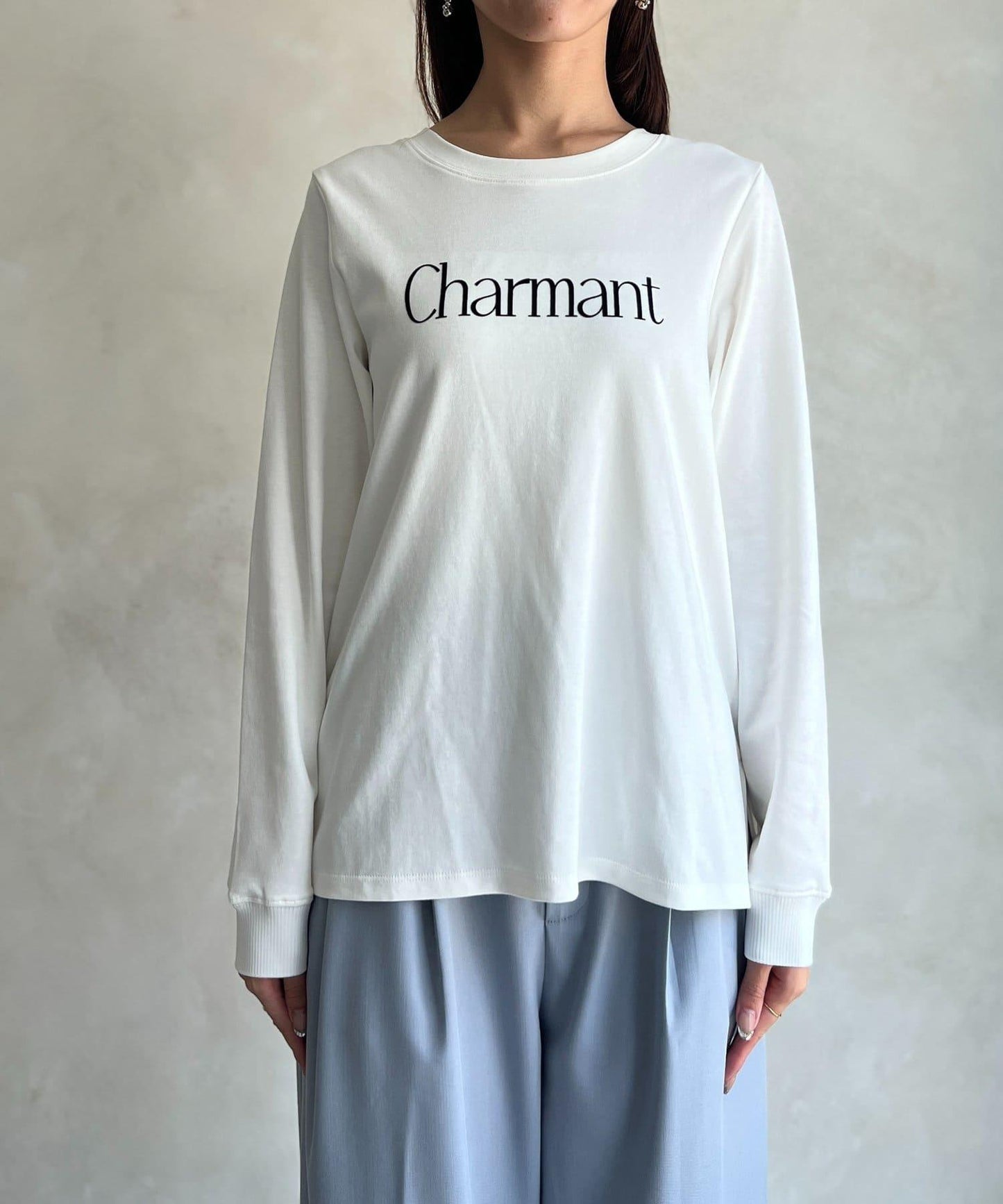 【防潑水加工】トリケア標誌印花長袖T恤