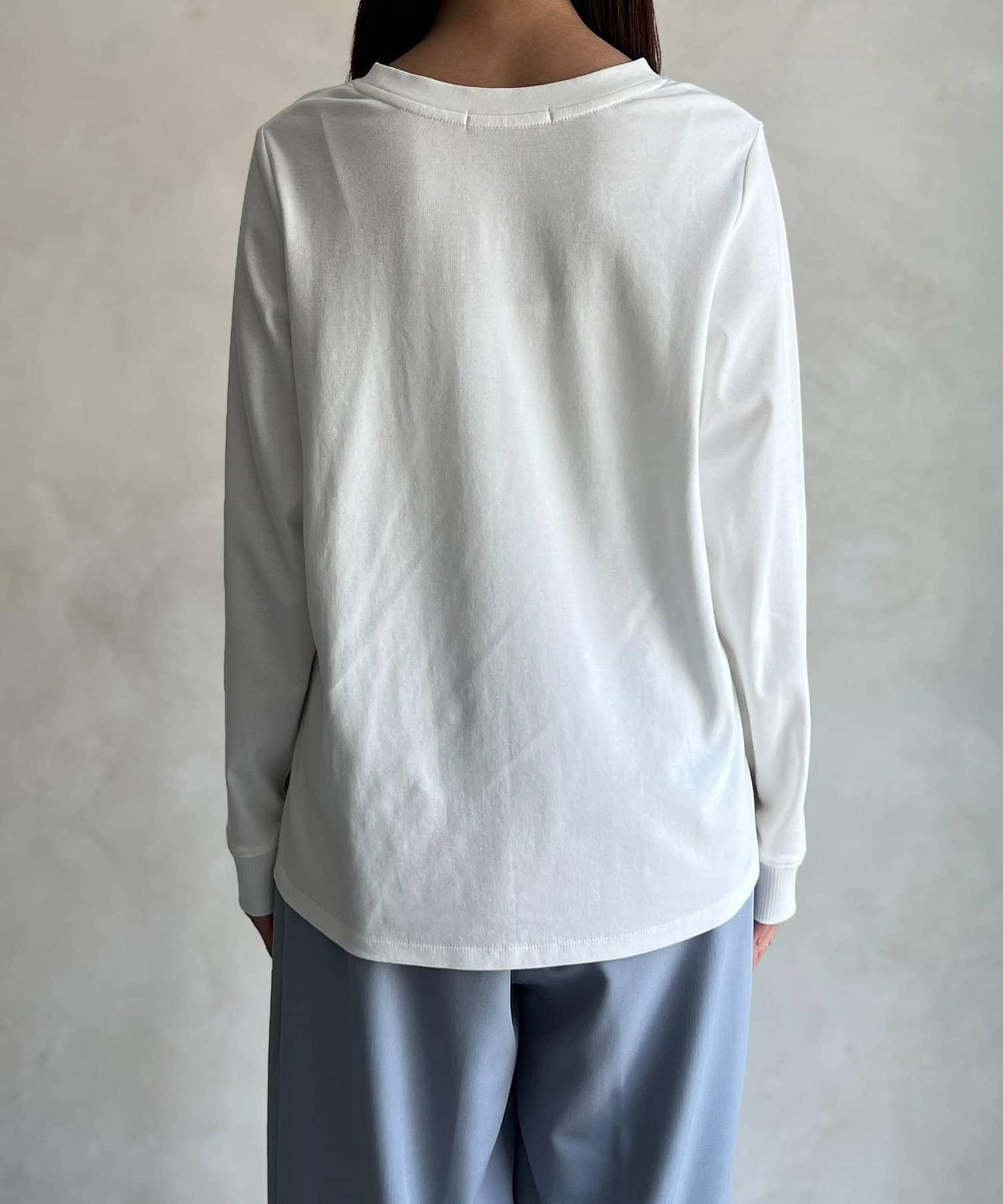 【防潑水加工】トリケア標誌印花長袖T恤