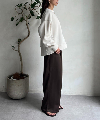 輕量粘合落肩套頭衫