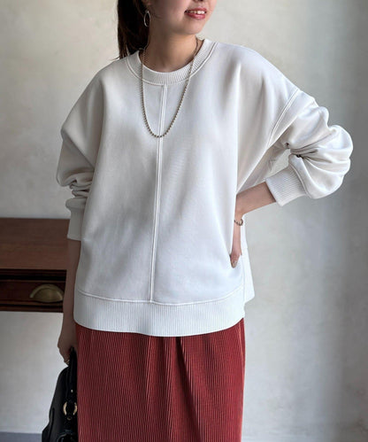 輕量粘合落肩套頭衫