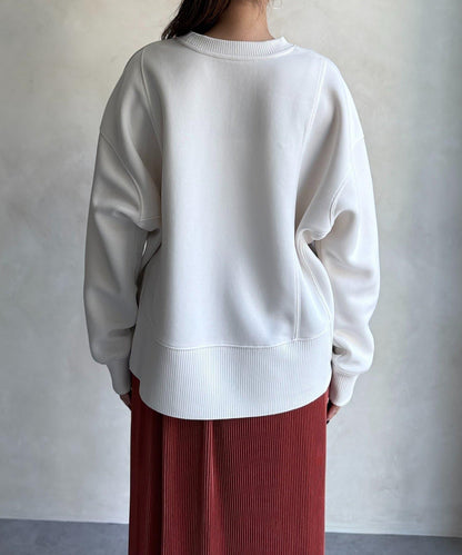 輕量粘合落肩套頭衫