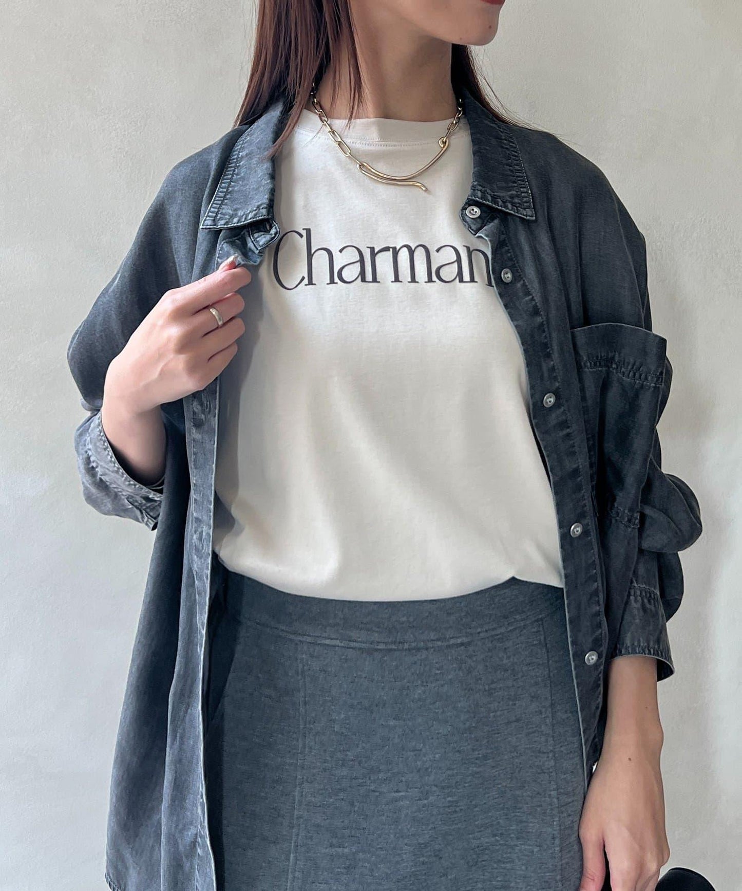 【防潑水加工】トリケア標誌印花長袖T恤