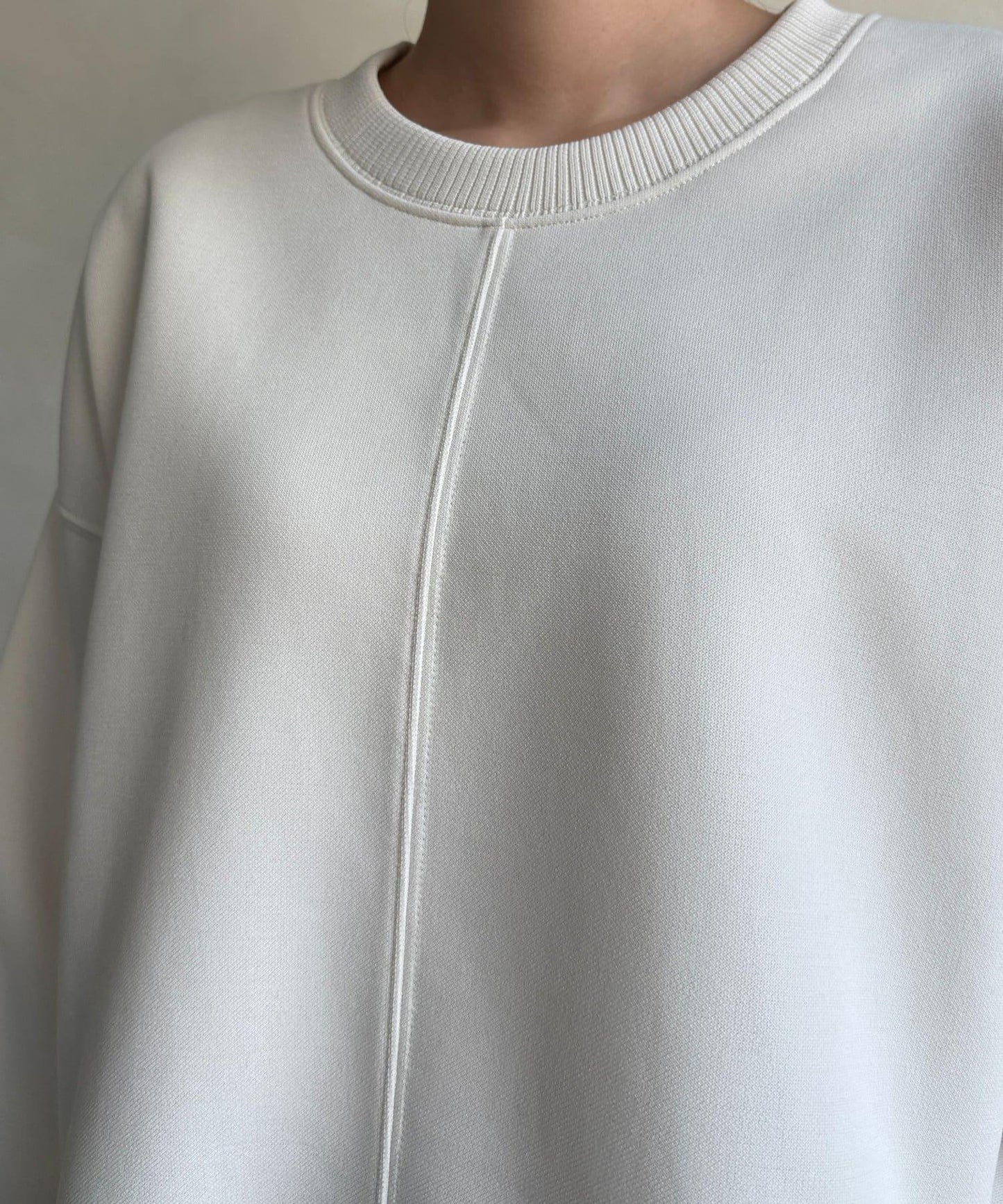 輕量粘合落肩套頭衫