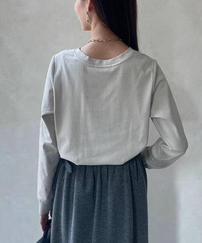 【防潑水加工】トリケア標誌印花長袖T恤