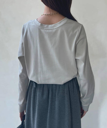 【防潑水加工】トリケア標誌印花長袖T恤