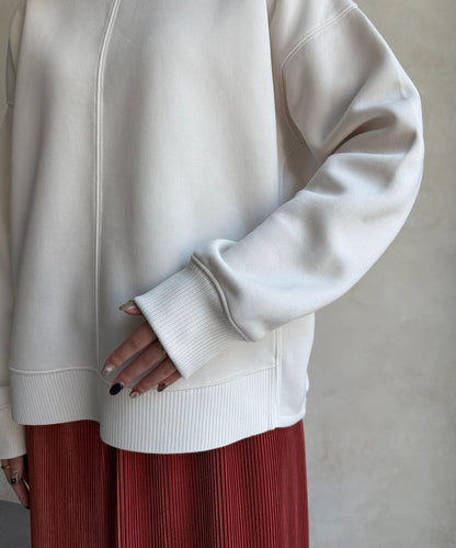 輕量粘合落肩套頭衫