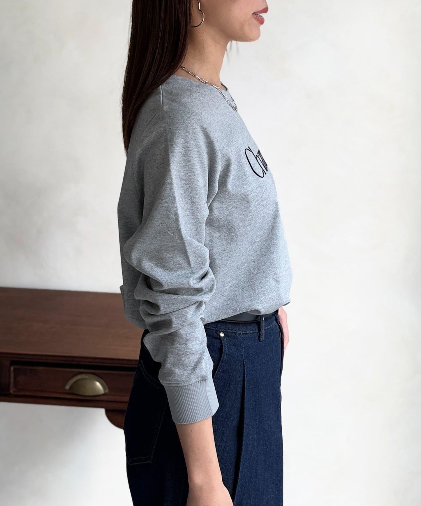 【防潑水加工】トリケア標誌印花長袖T恤