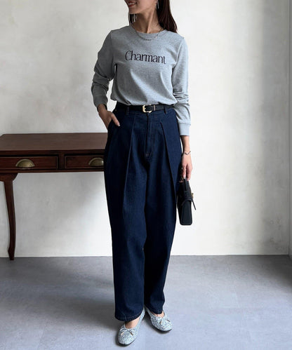 【防潑水加工】トリケア標誌印花長袖T恤