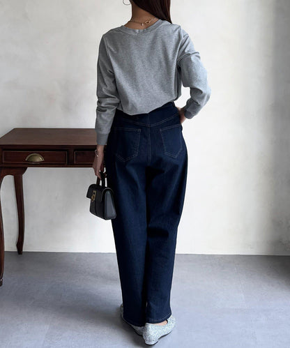 【防潑水加工】トリケア標誌印花長袖T恤