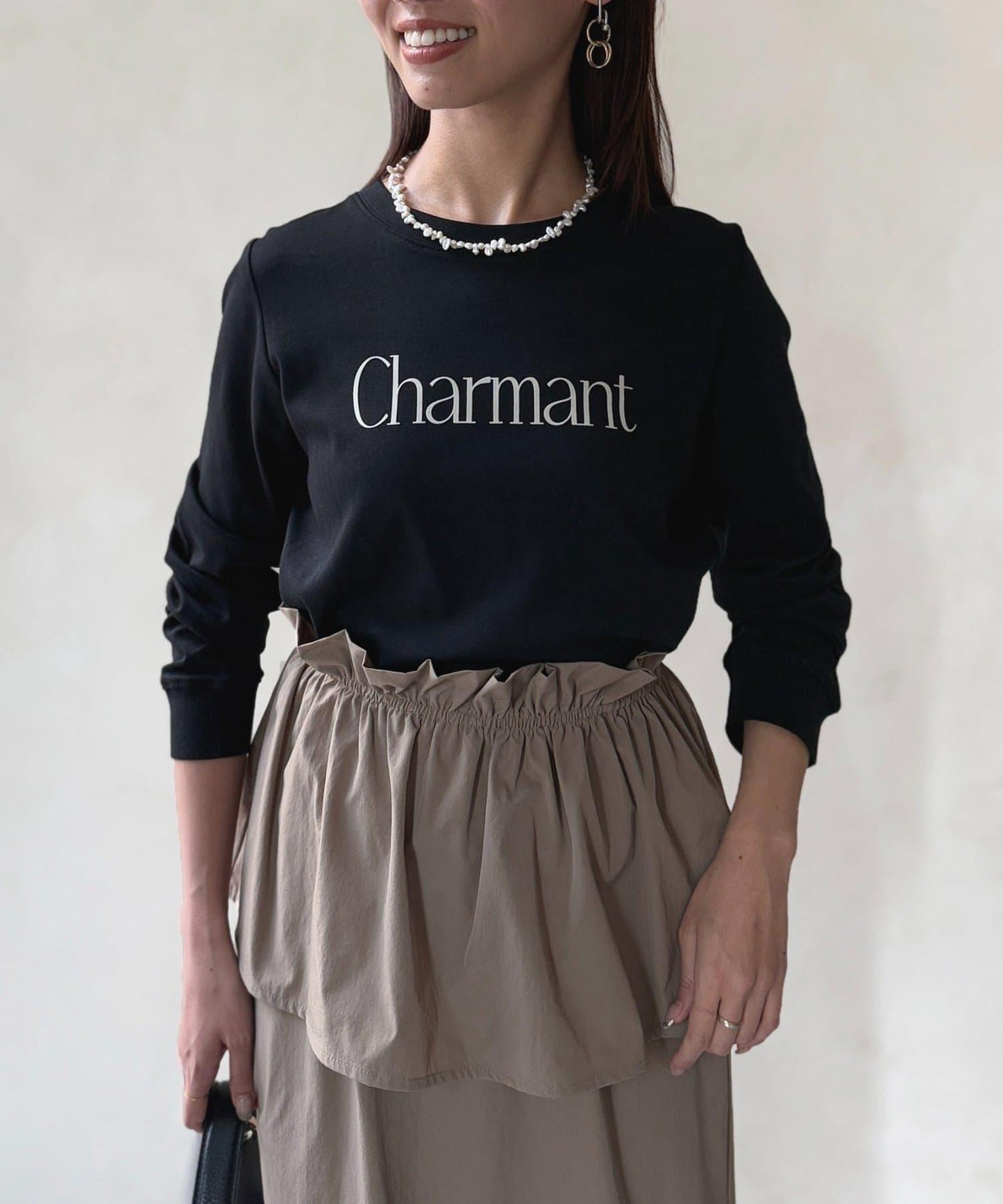 【防潑水加工】トリケア標誌印花長袖T恤