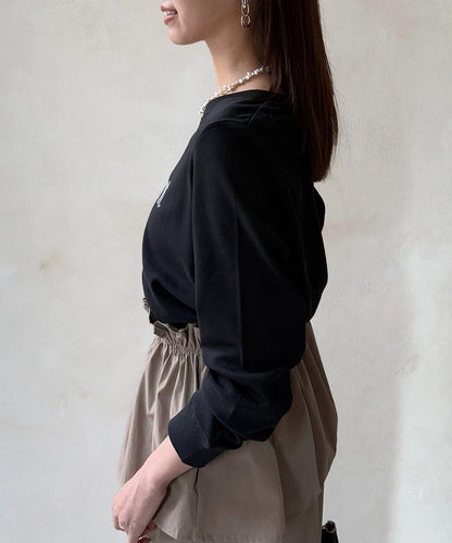 【防潑水加工】トリケア標誌印花長袖T恤