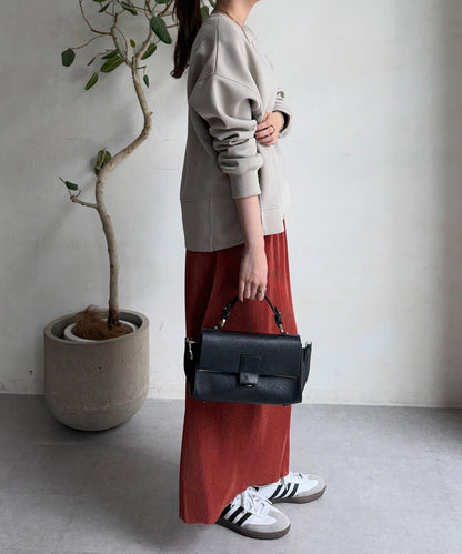 輕量粘合落肩套頭衫