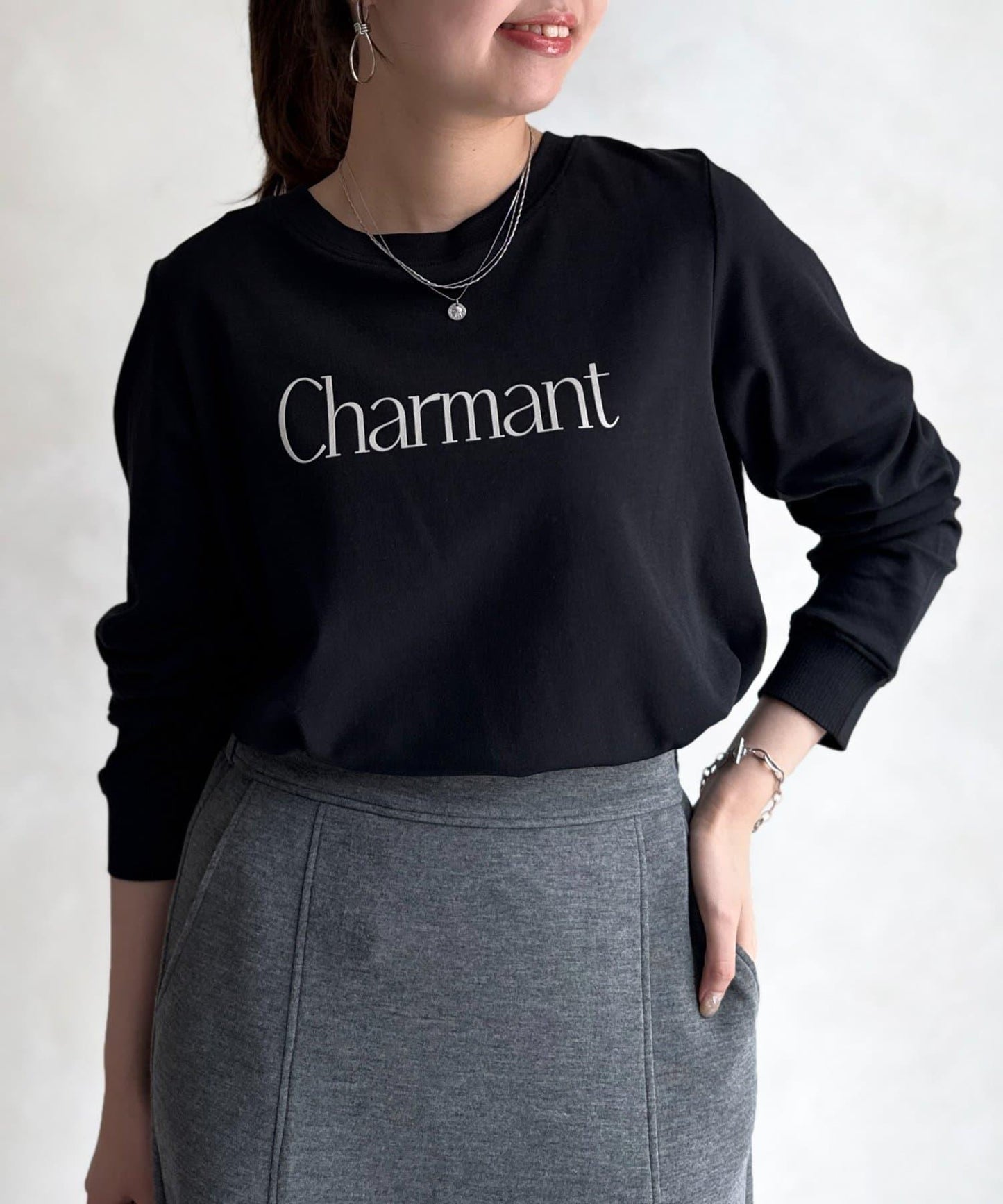 【防潑水加工】トリケア標誌印花長袖T恤