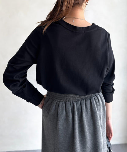 【防潑水加工】トリケア標誌印花長袖T恤