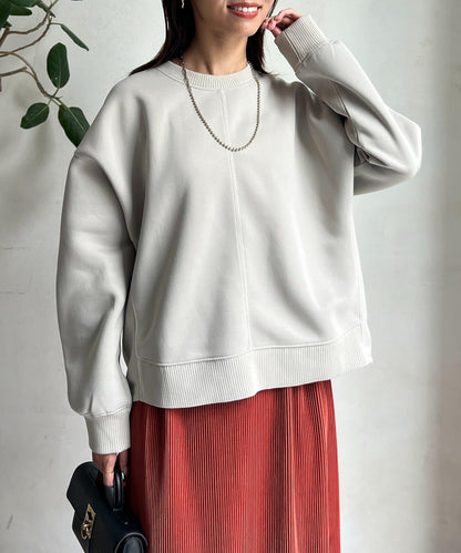 輕量粘合落肩套頭衫