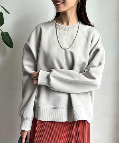 輕量粘合落肩套頭衫