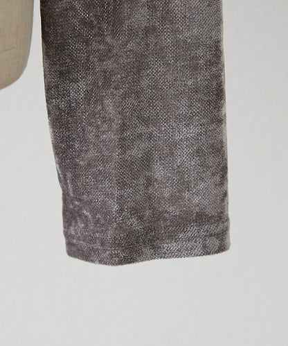 褶皺設計天鵝絨上衣