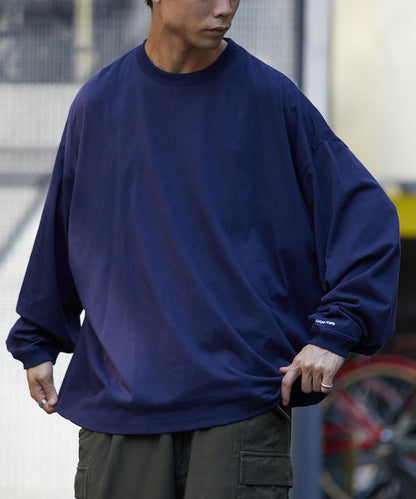 寬鬆版型 單點刺繡 圓領 長袖T恤