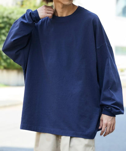 寬鬆版型 單點刺繡 圓領 長袖T恤