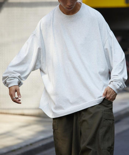 寬鬆版型 單點刺繡 圓領 長袖T恤