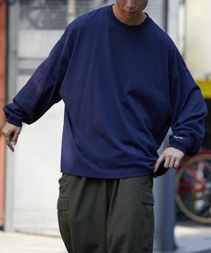 寬鬆版型 單點刺繡 圓領 長袖T恤