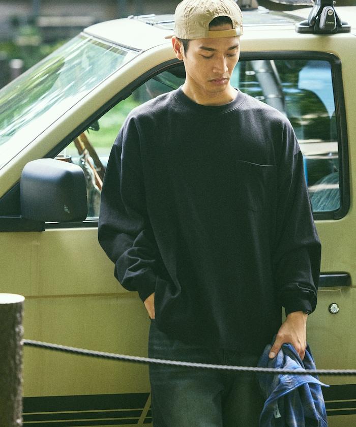 9盎司重磅寬鬆版型圓領長袖T恤/重磅/長袖T恤