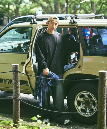 9盎司重磅寬鬆版型圓領長袖T恤/重磅/長袖T恤