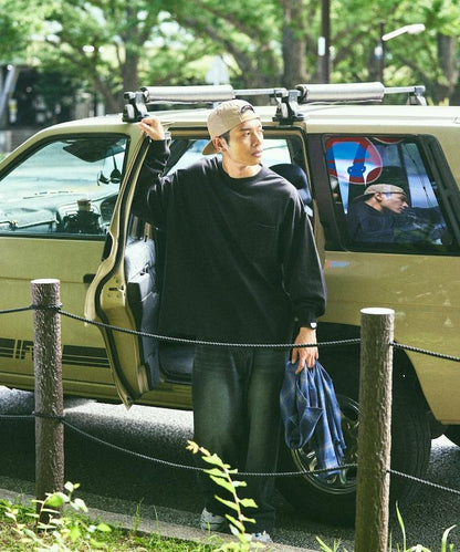 9盎司重磅寬鬆版型圓領長袖T恤/重磅/長袖T恤