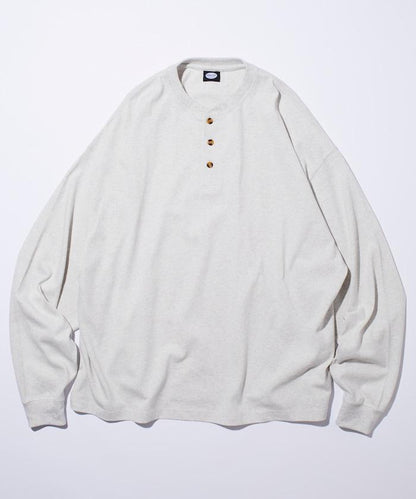 9盎司重磅寬鬆版型亨利領長袖T恤/重磅/長袖T恤