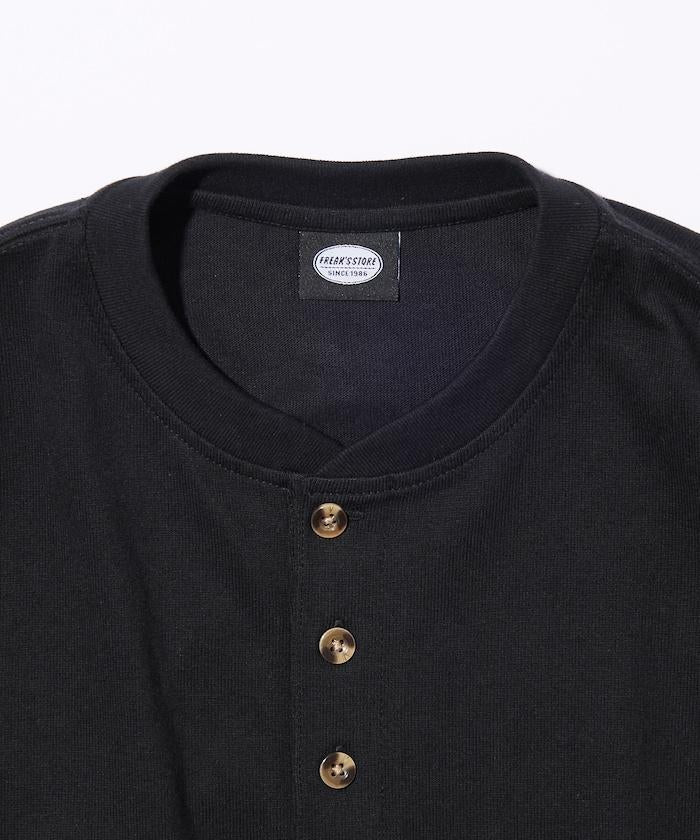 9盎司重磅寬鬆版型亨利領長袖T恤/重磅/長袖T恤