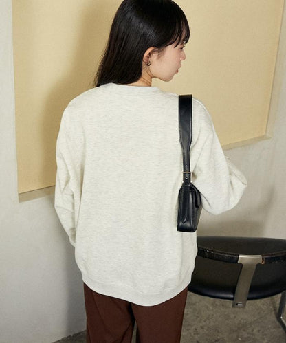 雛菊刺繡圓領衛衣