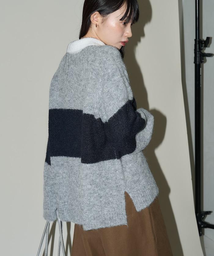 單點刺繡寬鬆橄欖球針織POLO衫