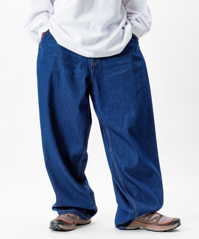 寬鬆版型桶形牛仔褲 / 水洗工藝 / 過染工藝