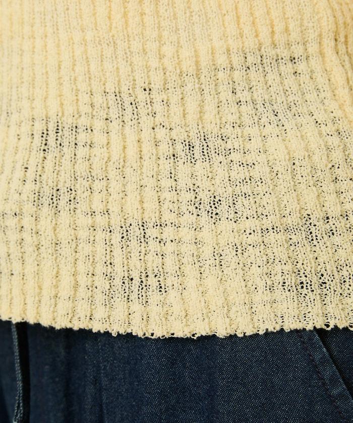 粗斜紋羅紋芭蕾領針織衫