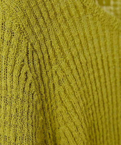 粗斜紋羅紋芭蕾領針織衫