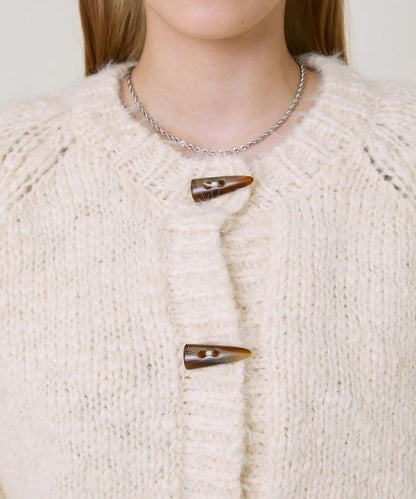 粗紡低密度短款針織開衫