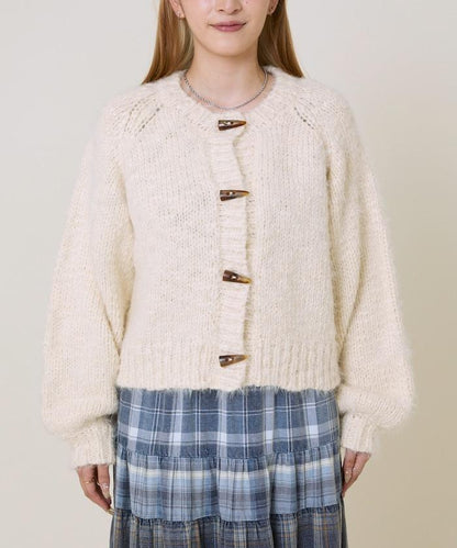 粗紡低密度短款針織開衫