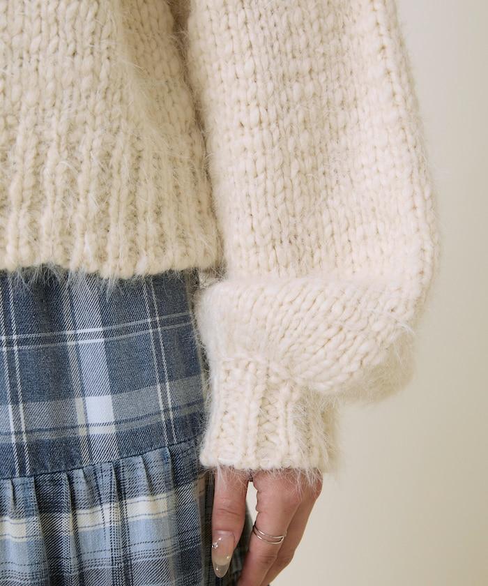 粗紡低密度短款針織開衫